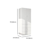 Modern Steel White Clothing Rod Wardrobe with Shelves Image - 18