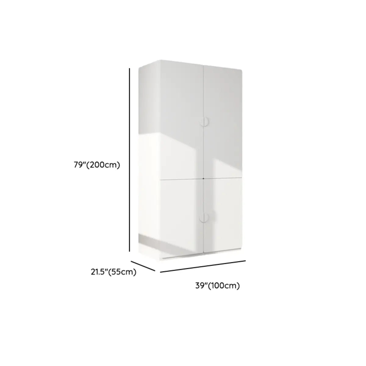 Modern Steel White Clothing Rod Wardrobe with Shelves Image - 20