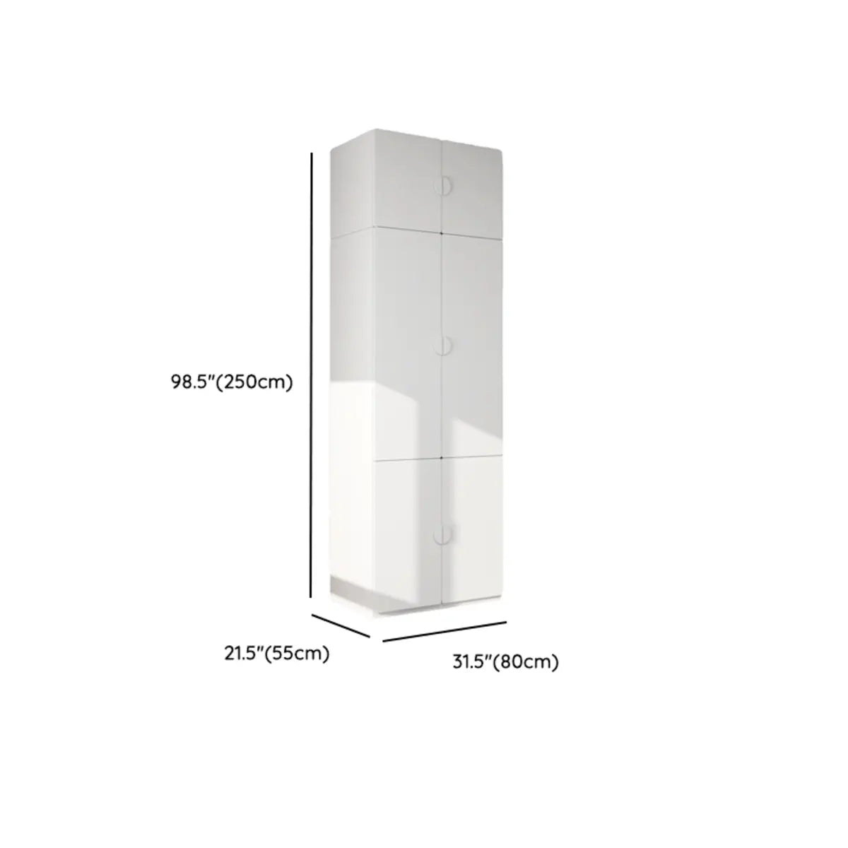 Modern Steel White Clothing Rod Wardrobe with Shelves Image - 24