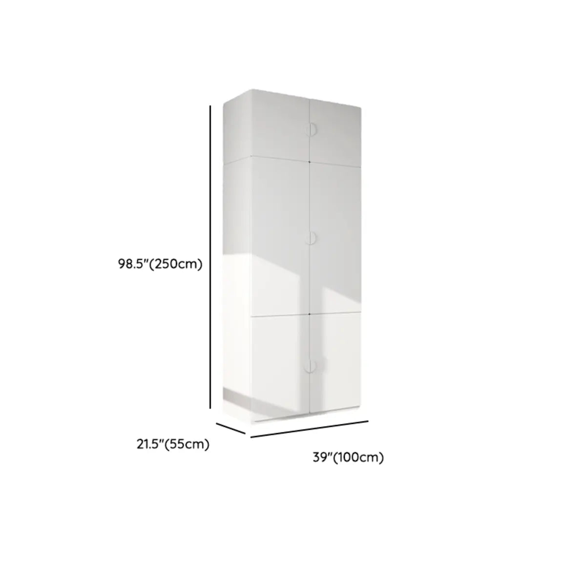 Modern Steel White Clothing Rod Wardrobe with Shelves Image - 25