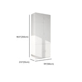 Modern Steel White Clothing Rod Wardrobe with Shelves Image - 25