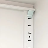 Modern Steel White Clothing Rod Wardrobe with Shelves Image - 6