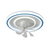 Modern Stepless Dimming Round Ceiling Fan with Light Image - 10