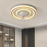 Modern Stepless Dimming Round Ceiling Fan with Light Image - 11