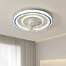 Modern Stepless Dimming Round Ceiling Fan with Light Image - 9