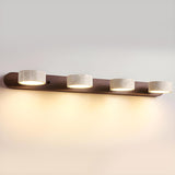 Modern Stone Circular Multi-Light LED Vanity Light Image - 11