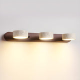 Modern Stone Circular Multi-Light LED Vanity Light Image - 6