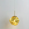 Modern Stone Ice Cube Glass Adjustable Height Pendant Light Image - 5