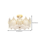 Modern Style Shell-Shaped Flush Mount Light  Pearl Accents Image - 35