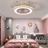 Modern Stylish Dimming LED Crown Ceiling Fan with Light Image - 3