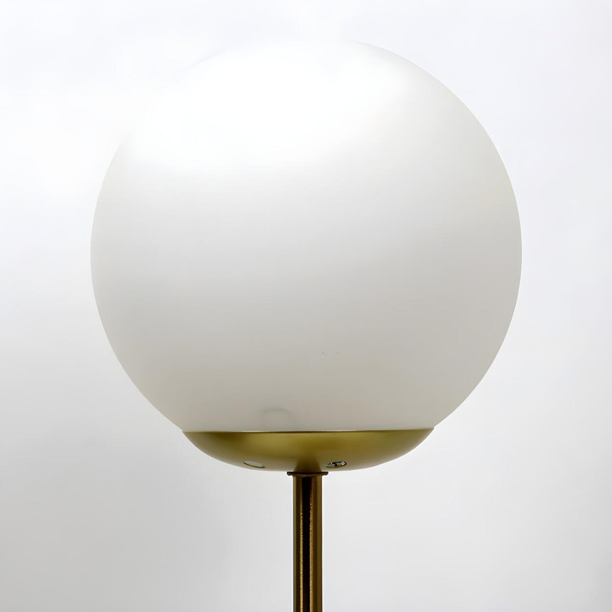 Modern Stylish Glass Globe Gold Table Lamp with Clock Image - 10