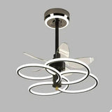 Modern Stylish Linear Curved Ceiling Fan with Light Image - 2