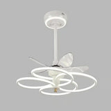 Modern Stylish Linear Curved Ceiling Fan with Light Image - 5