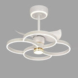 Modern Stylish Linear Curved Ceiling Fan with Light Image - 7