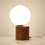 Modern Stylish Metal Base White Spherical Table Lamp Image - 10