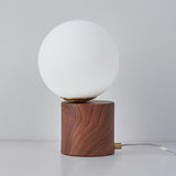 Modern Stylish Metal Base White Spherical Table Lamp Image - 11