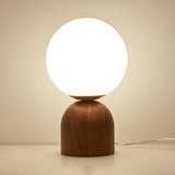 Modern Stylish Metal Base White Spherical Table Lamp Image - 12