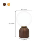 Modern Stylish Metal Base White Spherical Table Lamp Image - 16