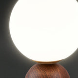 Modern Stylish Metal Base White Spherical Table Lamp Image - 4