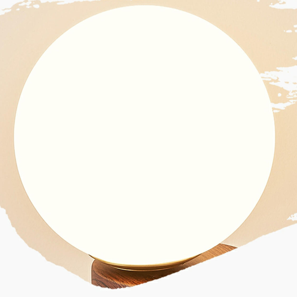 Modern Stylish Metal Base White Spherical Table Lamp Image - 9