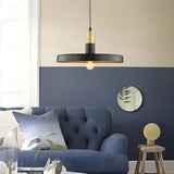 Modern Stylish Metal Black Round Dining Room Pendant Light Image - 3