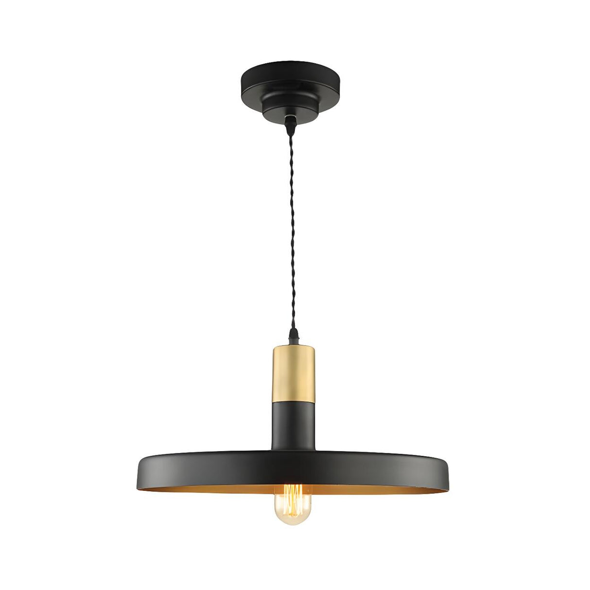 Modern Stylish Metal Black Round Dining Room Pendant Light Image - 4