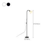 Modern Stylish White Floral Metal LED Floor Lamp #size