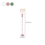 Modern Stylish White Floral Metal LED Floor Lamp Image - 16