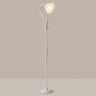 Modern Stylish White Floral Metal LED Floor Lamp Image - 9