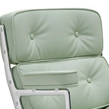 Modern Swivel Leather Tufted Back Green Office Chair Image - 7