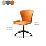 Modern Swivel Leather White Ergonomic Office Chairs Image - 28