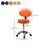 Modern Swivel Office Stool Alloy Multiple Colors Image - 30