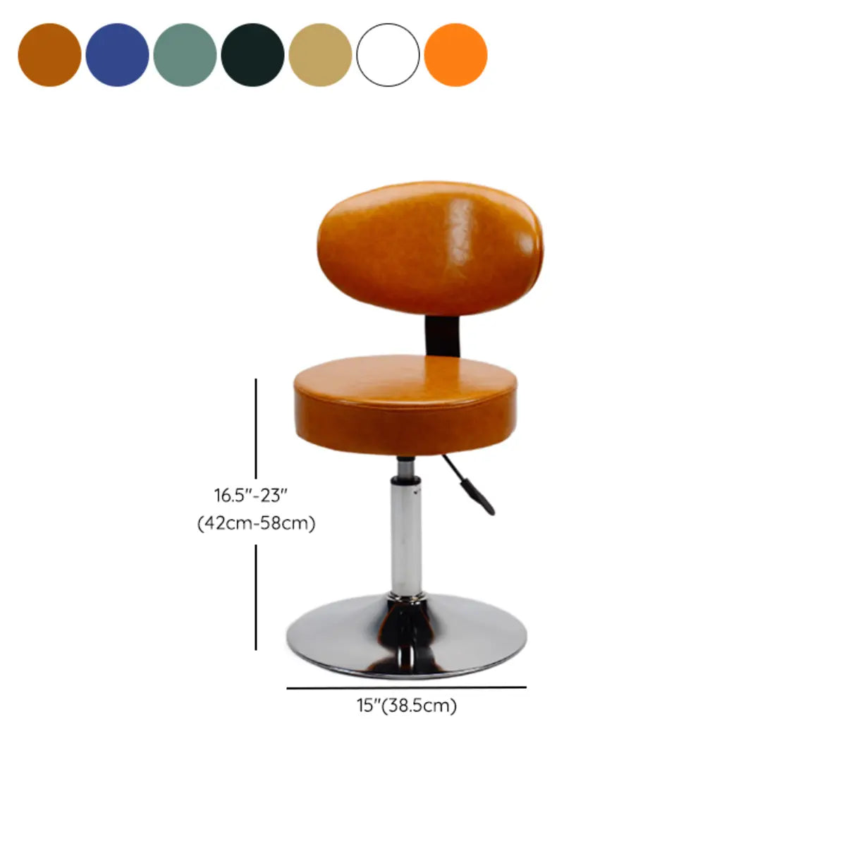 Modern Swivel Office Stool Alloy Multiple Colors Image - 31