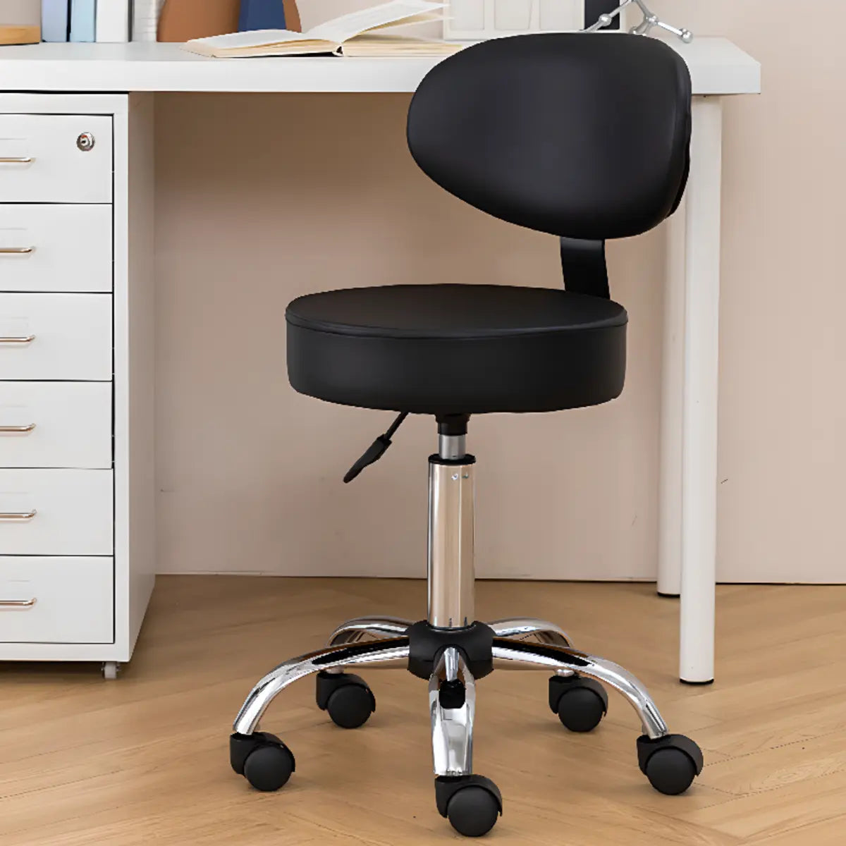 Modern Swivel Office Stool Alloy Multiple Colors Image - 3