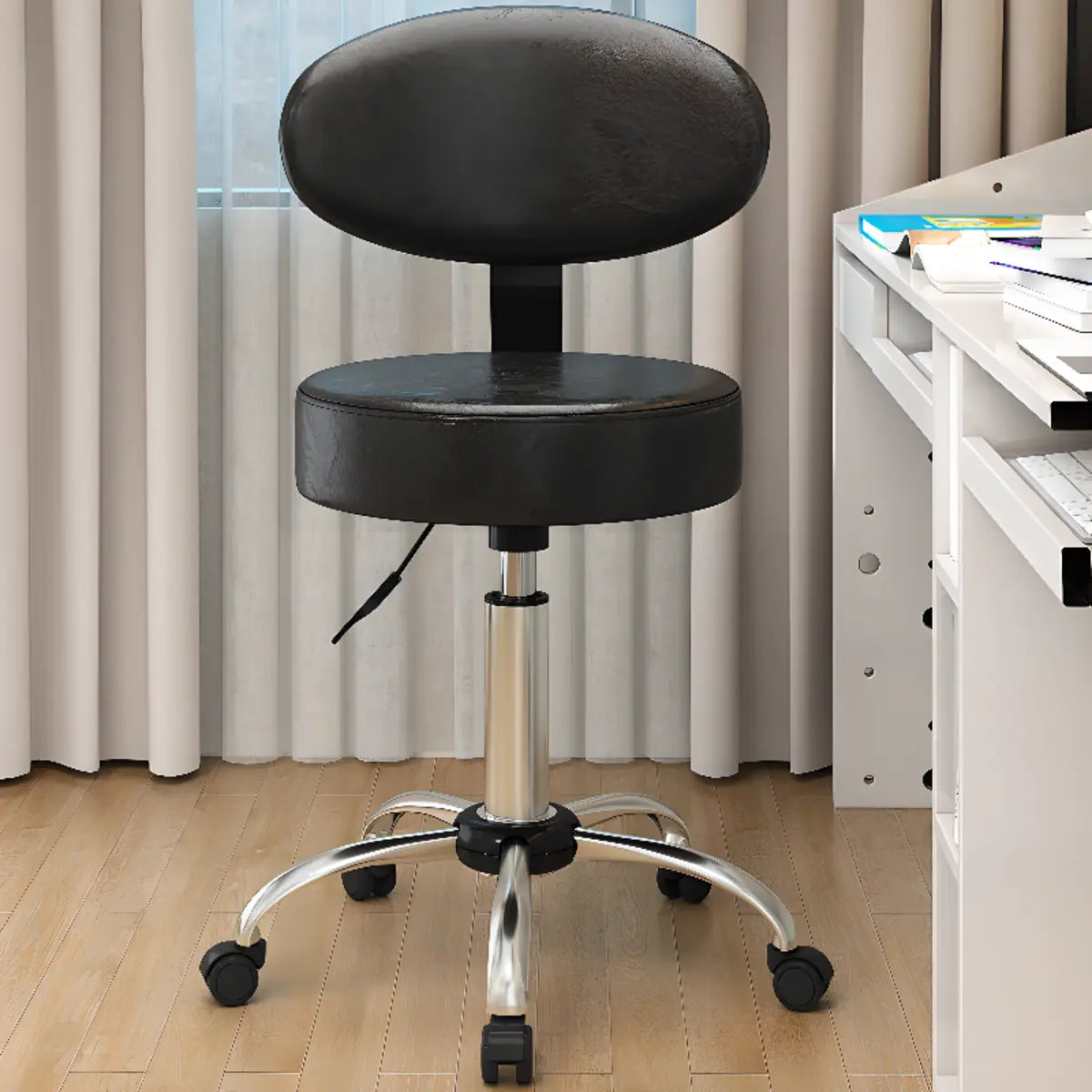 Modern Swivel Office Stool Alloy Multiple Colors Image - 5