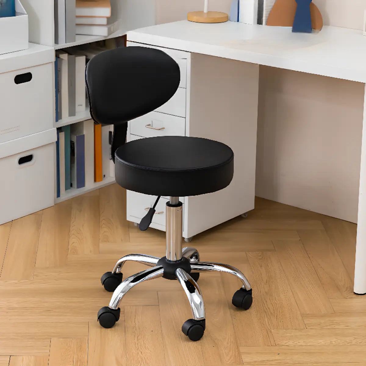 Modern Swivel Office Stool Alloy Multiple Colors Image - 8