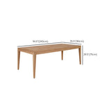 Modern Teak Outdoor Dining Set Rectangular Wood Color Image - 10