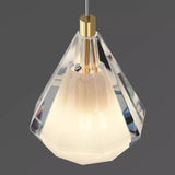 Modern Teardrop Clear Crystal Bedroom Pendant Light Image - 10