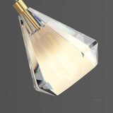 Modern Teardrop Clear Crystal Bedroom Pendant Light Image - 8