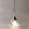 Modern Teardrop Rock Crystal Clear Glass Pendant Light Image - 6