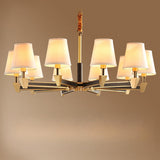 Modern Textile Drum Branching Chandelier Adjustable Height Image - 4