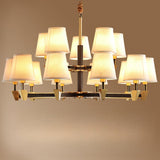 Modern Textile Drum Branching Chandelier Adjustable Height Image - 5