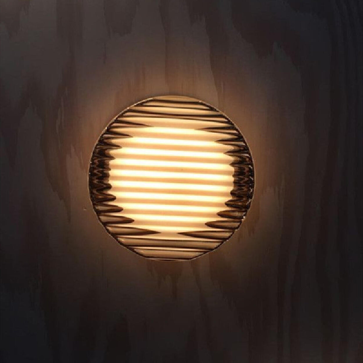 Modern Textured Acrylic Cylinder LED Wall Sconce Image - 14