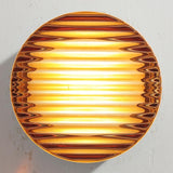 Modern Textured Acrylic Cylinder LED Wall Sconce Image - 15