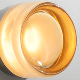 Modern Textured Acrylic Cylinder LED Wall Sconce Image - 17