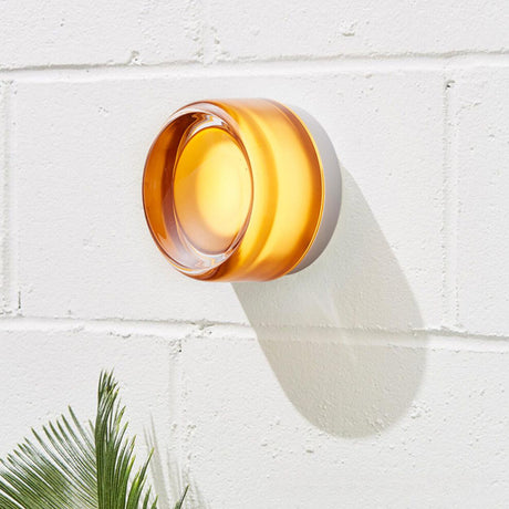 Modern Textured Acrylic Cylinder LED Wall Sconce Image - 2