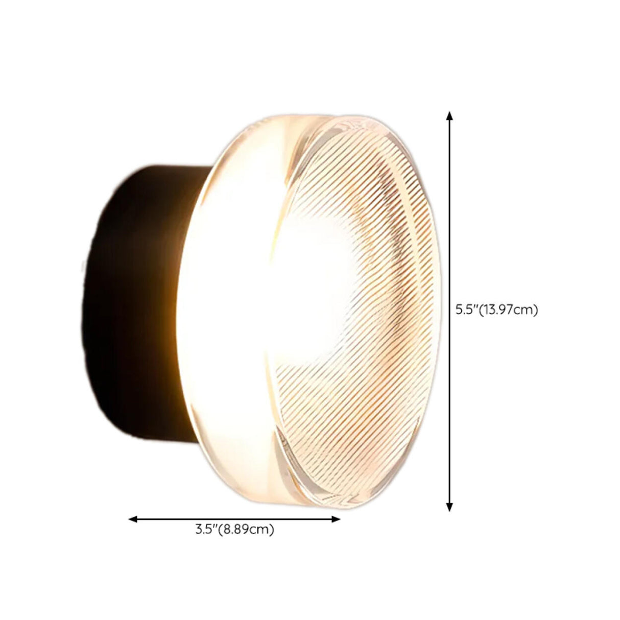 Modern Textured Acrylic Cylinder LED Wall Sconce Image - 20