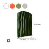 Modern Textured Cylindrical Ceramic Wall Sconce #size