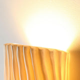 Modern Textured Cylindrical Ceramic Wall Sconce Image - 8