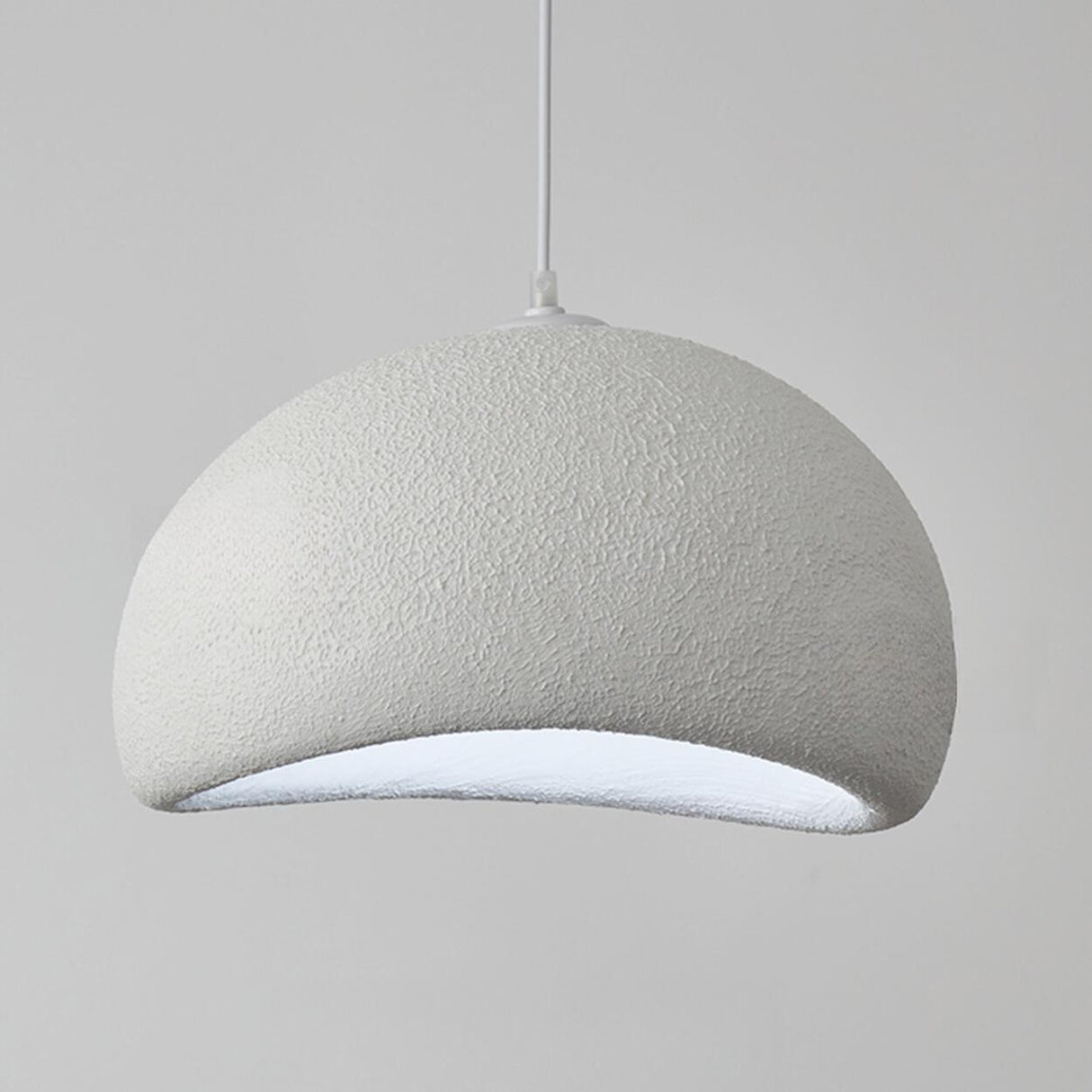 Modern Textured Dome Pendant Light Adjustable Height Image - 10